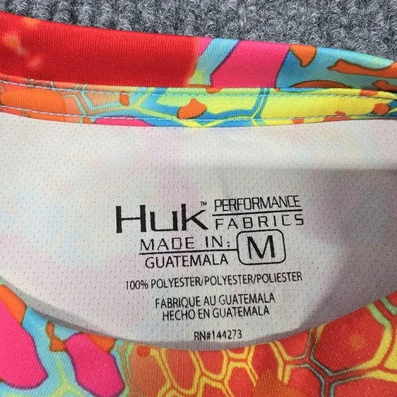 Huk Performance Fishing Shirt Mens Medium LS Icon X Kryptek Camo Polyester - Picture 3 of 12